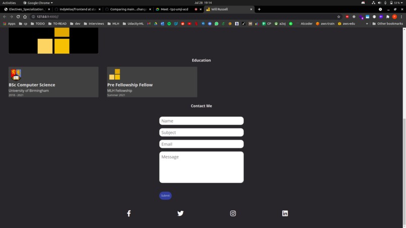 Portfolio Website – screenshot 1