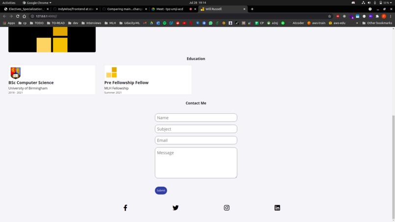 Portfolio Website – screenshot 2