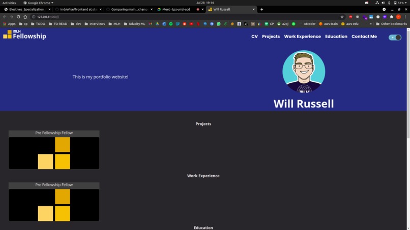 Portfolio Website – screenshot 3