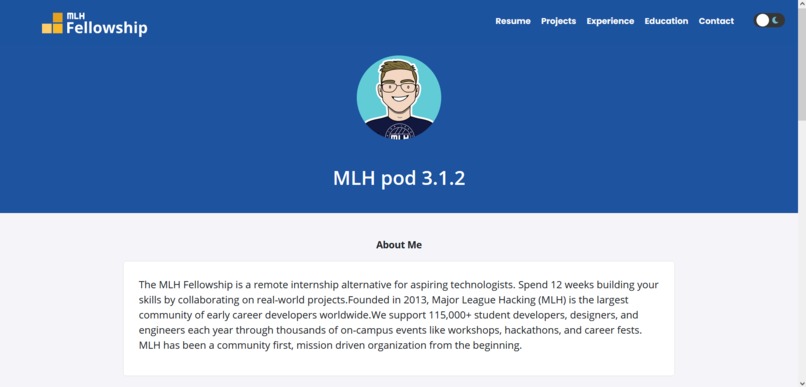 MLH Pre-Fellowship Portfolio  – screenshot 2