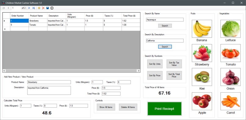 Children Market Cashier Software – screenshot 2