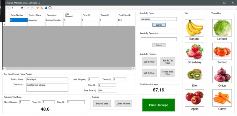 Children Market Cashier Software – screenshot 3