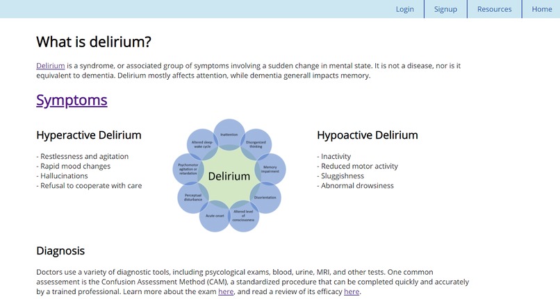 Delirium Symptom Center – screenshot 1