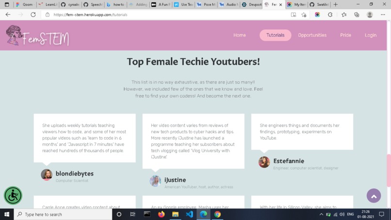Fem STEM – screenshot 5