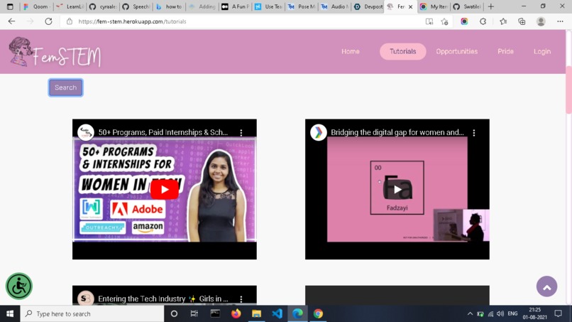Fem STEM – screenshot 4