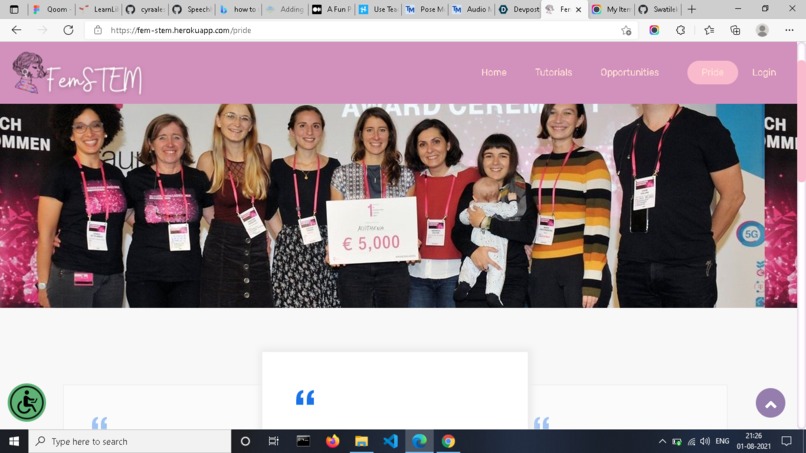 Fem STEM – screenshot 1