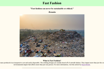 Fast Fashion Website