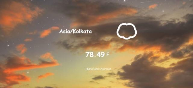 weather app – screenshot 1