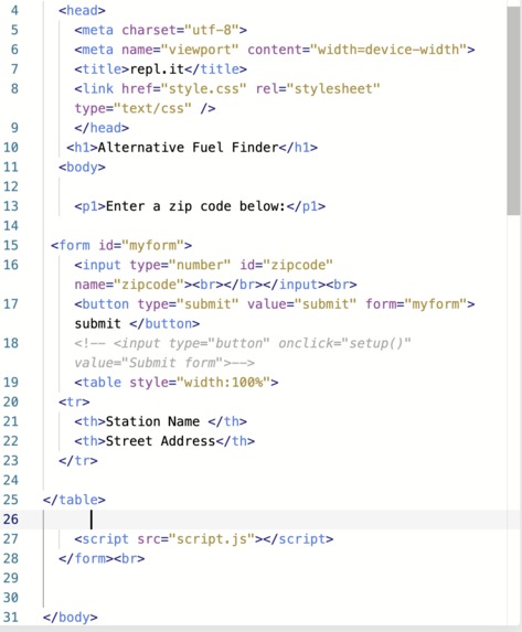 Alternative Fuel Finder: Coder, Team 11 – screenshot 4