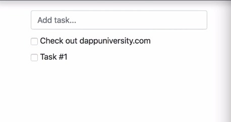Todo App with Solidity – screenshot 1