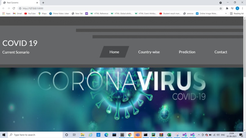 Covid 19 Prediction and Visualization using ML – screenshot 9