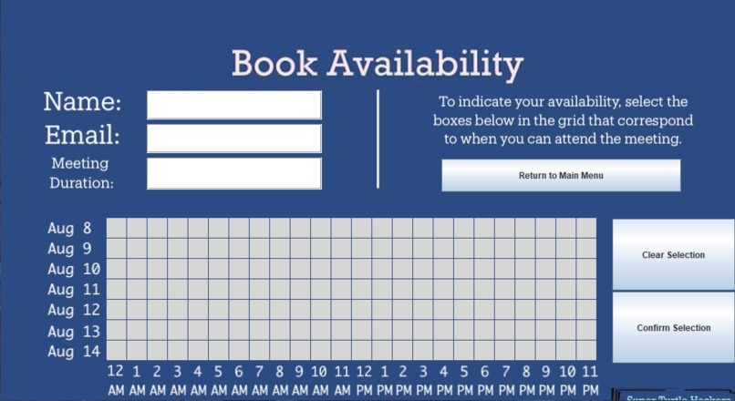 Super Turtle Hackers' Auto-Meeting Scheduler. – screenshot 2