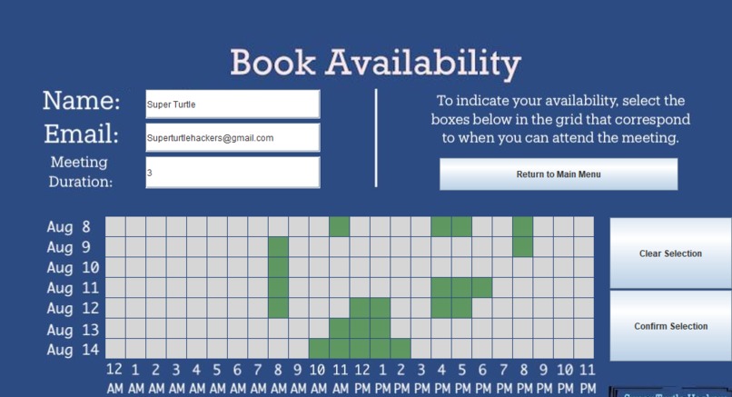 Super Turtle Hackers' Auto-Meeting Scheduler. – screenshot 3