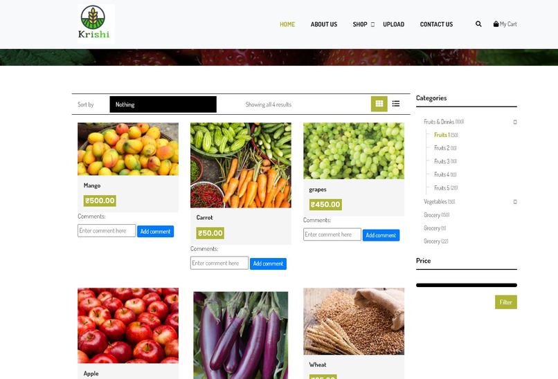 Krishi - An e-commerce portal to assist farmers – screenshot 2