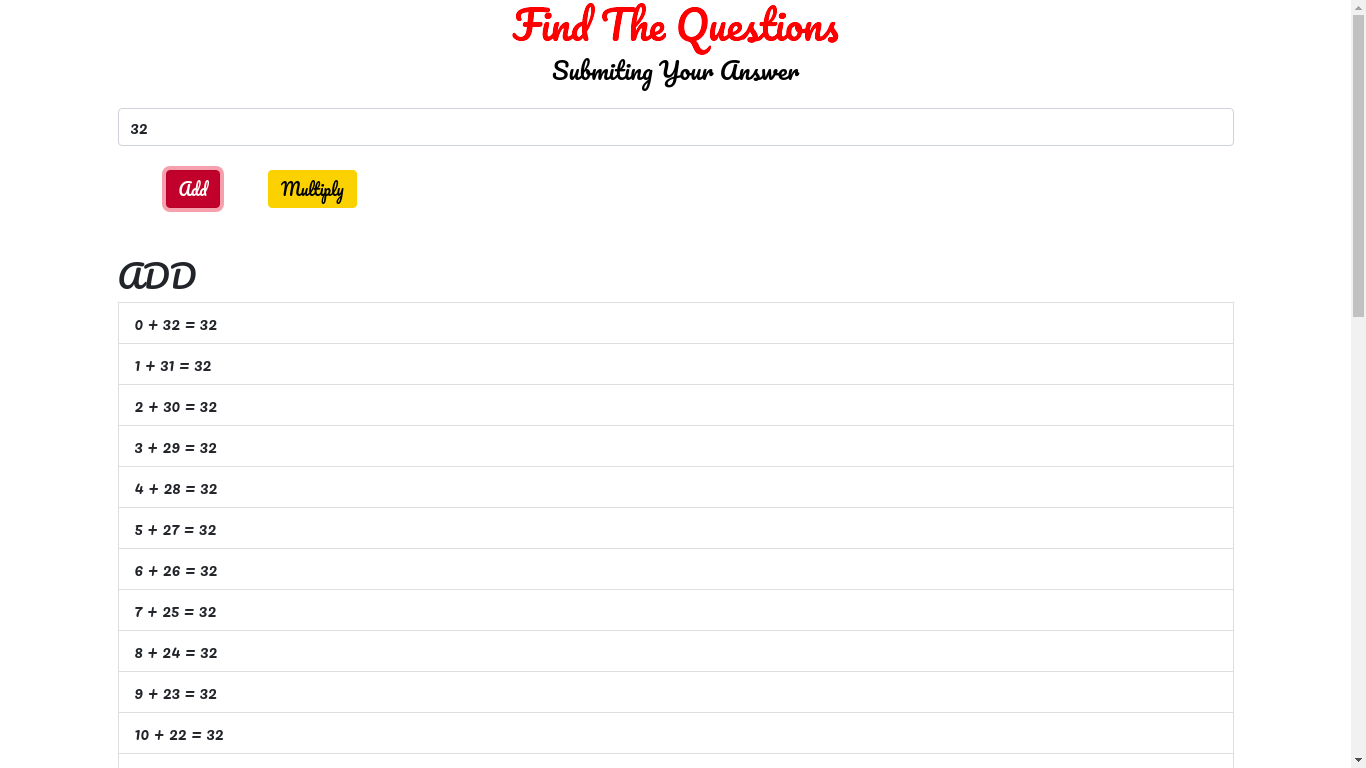 Find the questions | Devpost