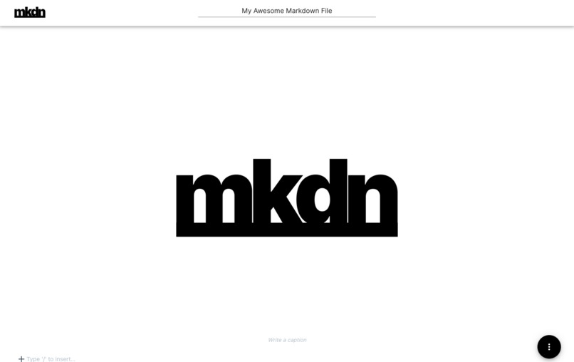 mkdn.link – screenshot 2
