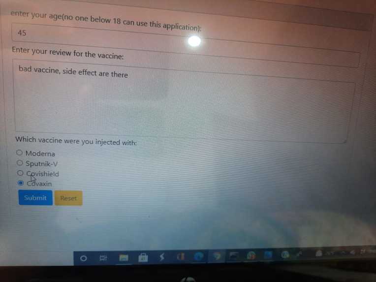 CoviVax Sentiment Analyser – screenshot 4