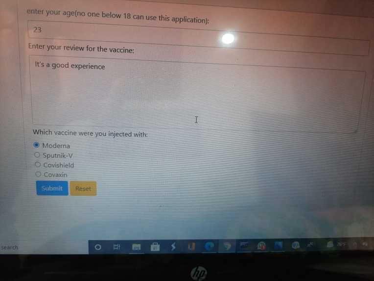 CoviVax Sentiment Analyser – screenshot 5