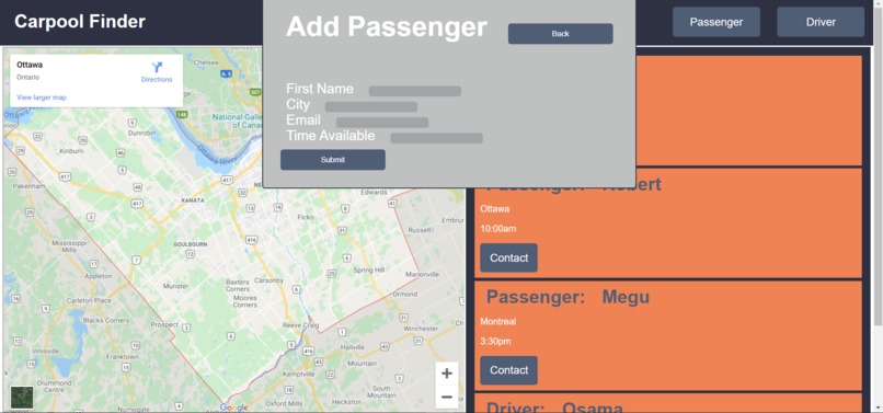 Carpool Finder – screenshot 2