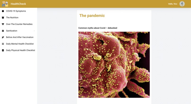 HEALTH CHECK – screenshot 2