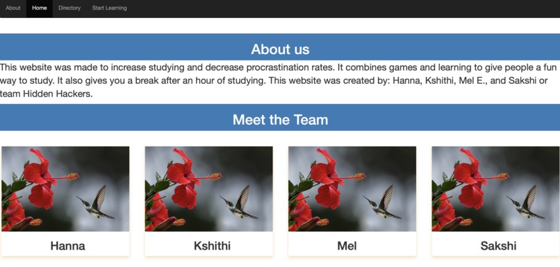Hidden Hackers | Pomodoro Study Website – screenshot 2