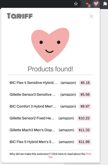 Tariff – screenshot 2