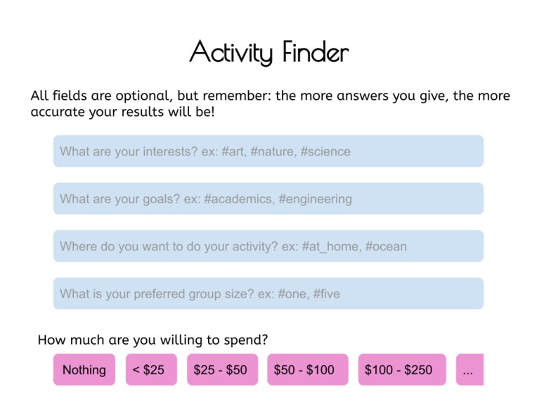 Activity Finder – screenshot 1