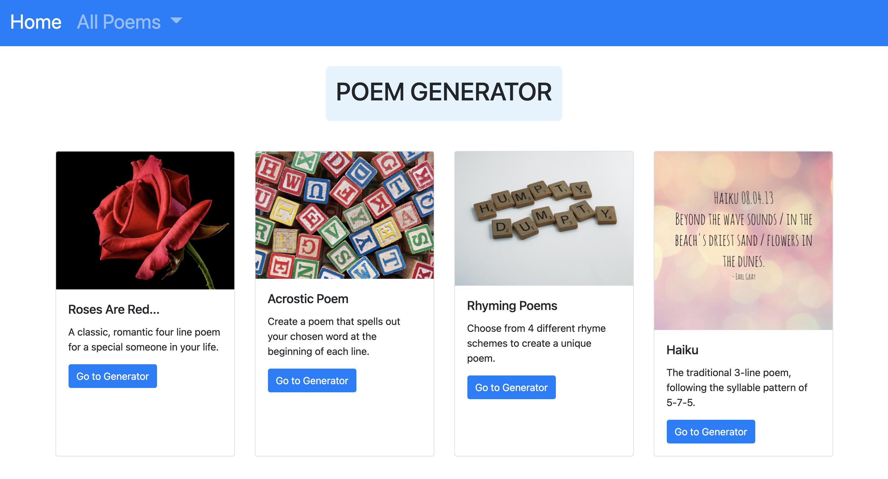 Poem Generator Devpost