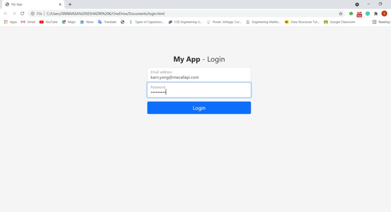 Basic Website Login Page – screenshot 7