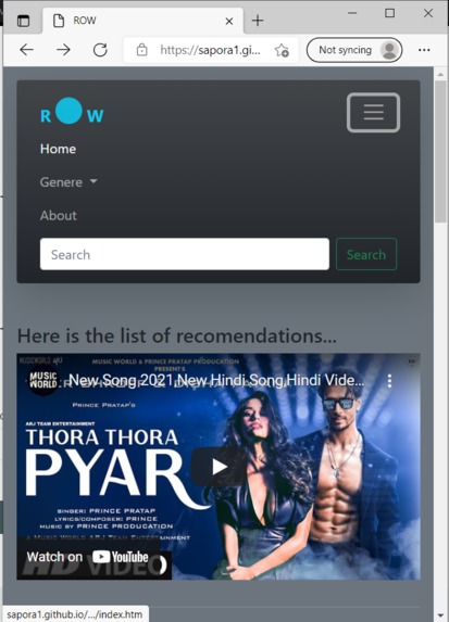 ROW – screenshot 1