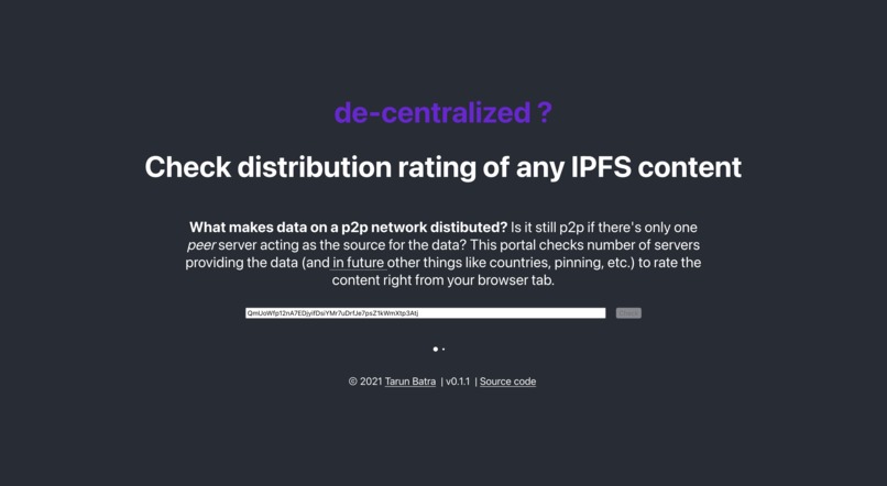 Rate IPFS content – screenshot 1