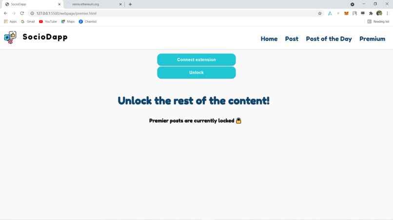 SocioDapp – screenshot 1