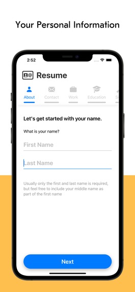 Resume Builder - Professionals – screenshot 2