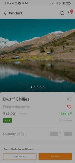 UI of E-commerce food delivery app – screenshot 2