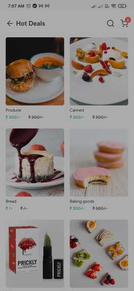 UI of E-commerce food delivery app – screenshot 3