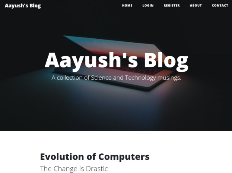 Aayush-Blog – screenshot 1