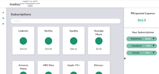 trackzu – screenshot 2