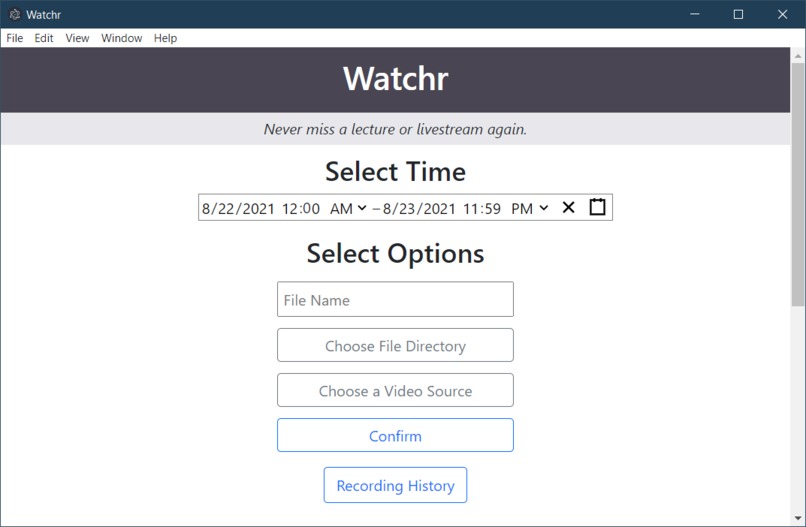 Watchr – screenshot 1