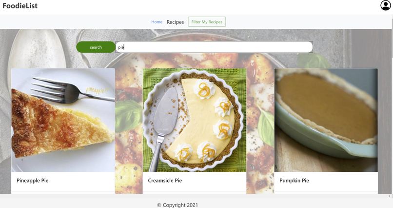 FoodieList – screenshot 1