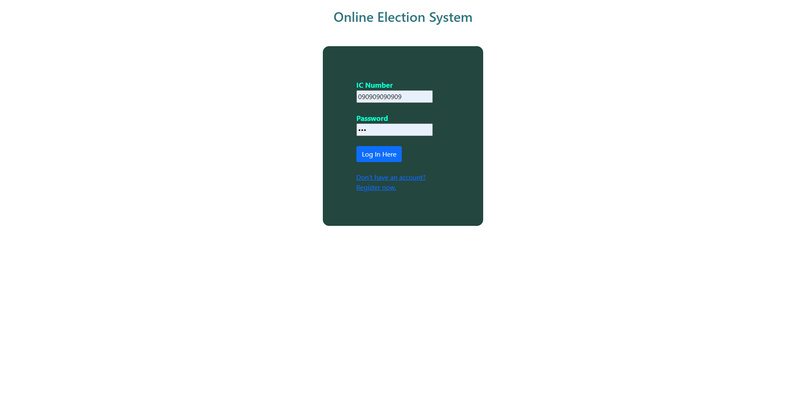 Online Election System – screenshot 1