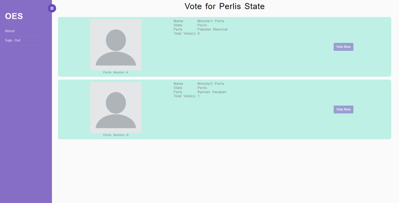 Online Election System – screenshot 3