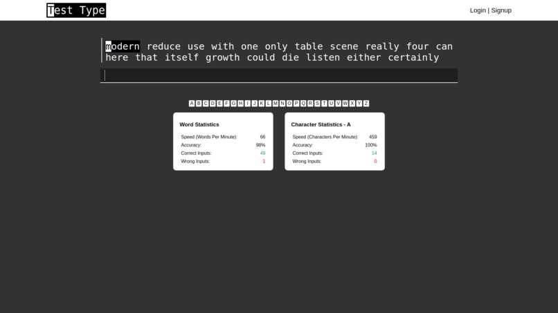 TestType – screenshot 1