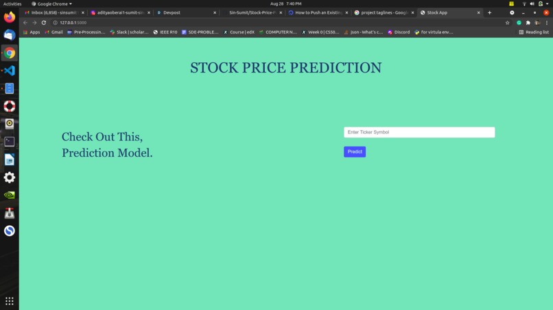 Stock Price Prediction – screenshot 1