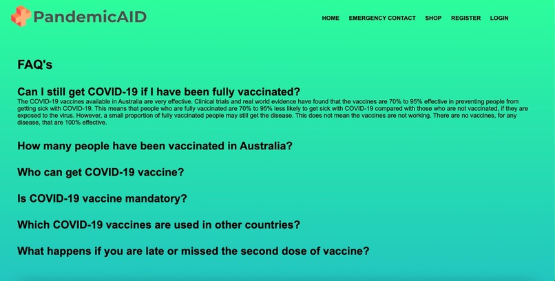 PandemicAID – screenshot 3