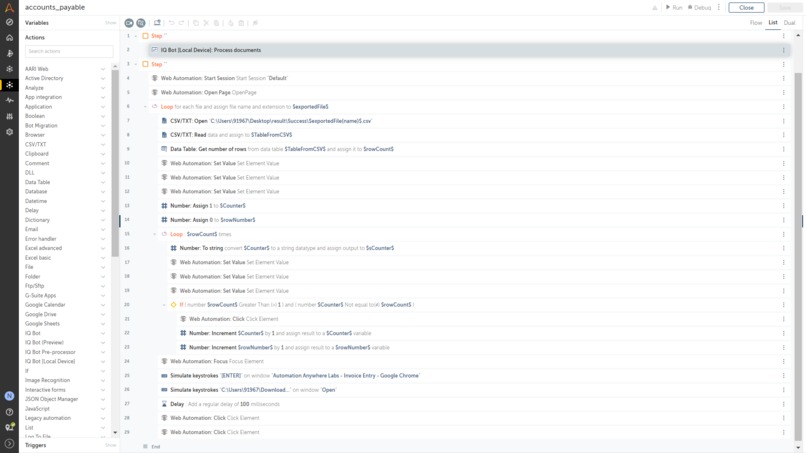 Accounts payable – screenshot 2