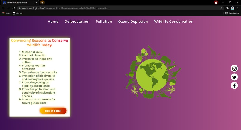 GlobeCare-an awareness website – screenshot 3