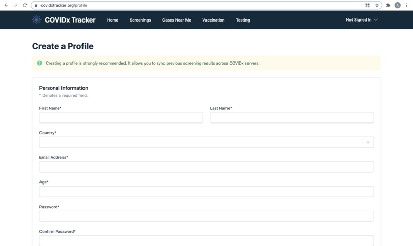 COVIDx Tracker – screenshot 3