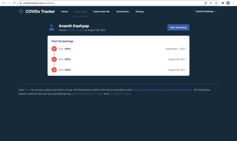 COVIDx Tracker – screenshot 4