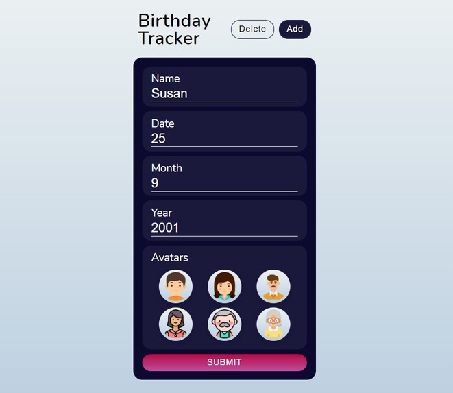 Birthday Tracker – screenshot 2