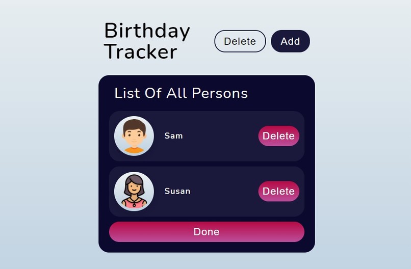 Birthday Tracker – screenshot 3